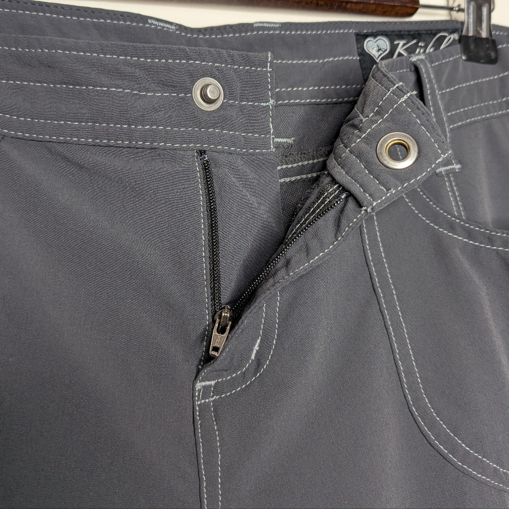Kühl Mountain Culture Gray Outdoor Capris Pants Size 14 Regular - Picture 9 of 16